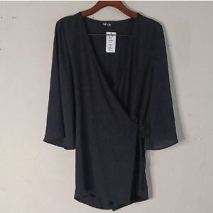 Fabrik Black Wrap Romper
